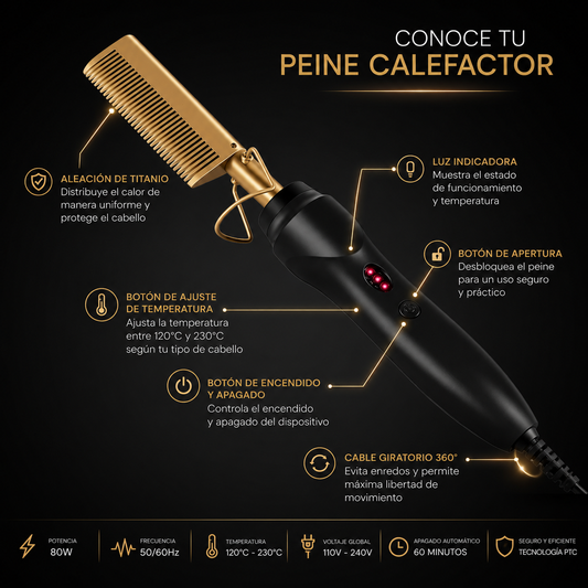 Peine 2 en 1 Hot Comb